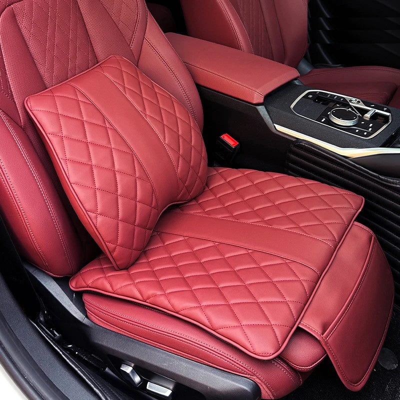 Premium Diamond Stitching Seat Cushion & Lumbar Support