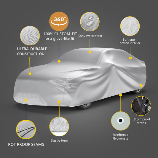 Premium Edition Custom Car Cover Gray