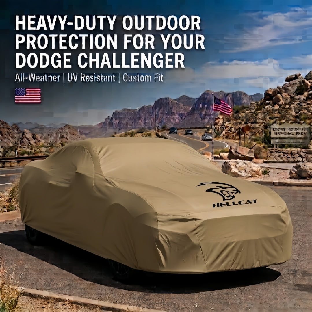 Dodge Challenger Car Cover | Custom-Fit, Multi-Layer Waterproof, UV-Proof & All-Weather Outdoor Protection