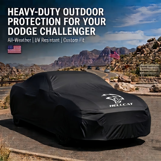 Dodge Challenger Car Cover | Custom-Fit, Multi-Layer Waterproof, UV-Proof & All-Weather Outdoor Protection