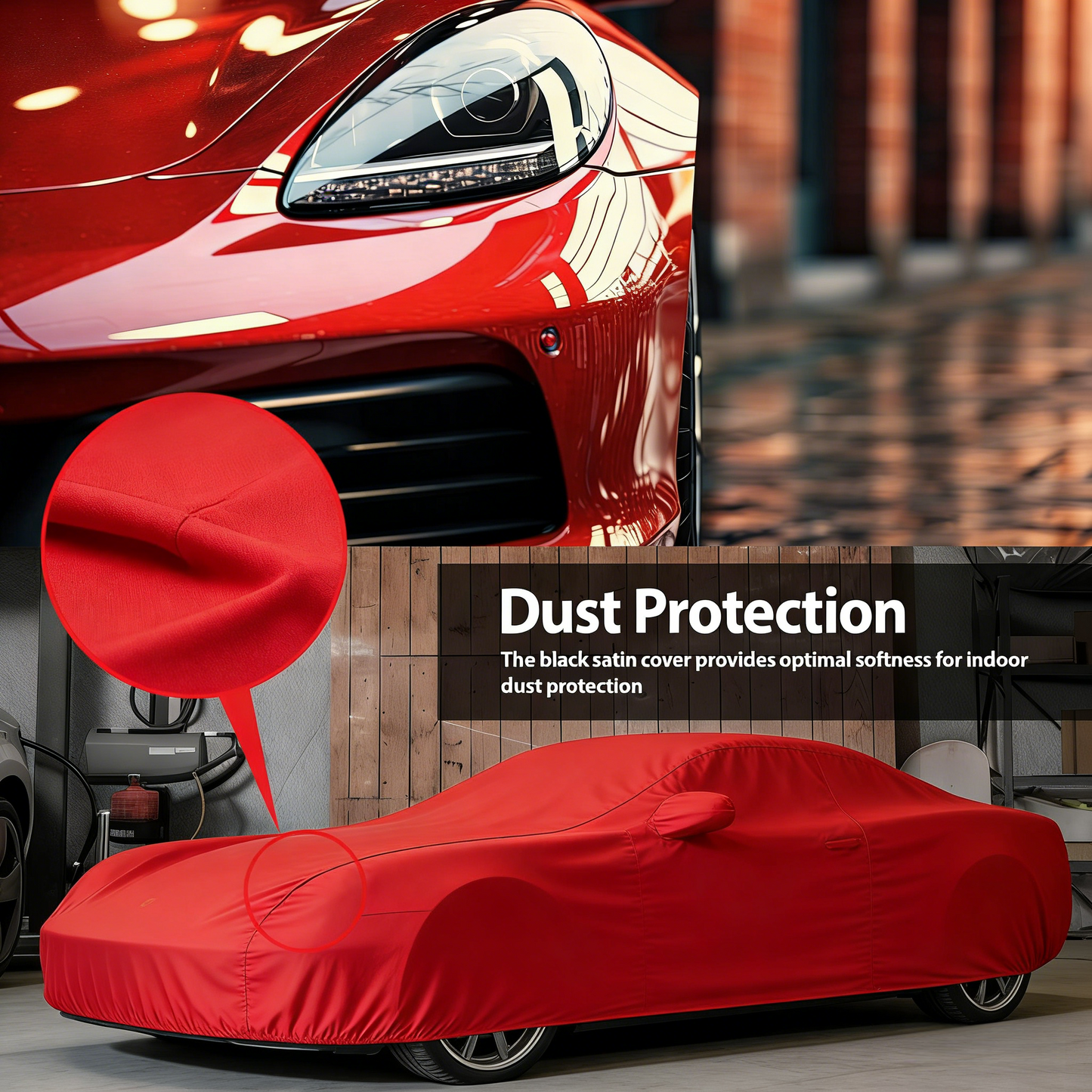 For Porsche Indoor Car Cover for All Models Red